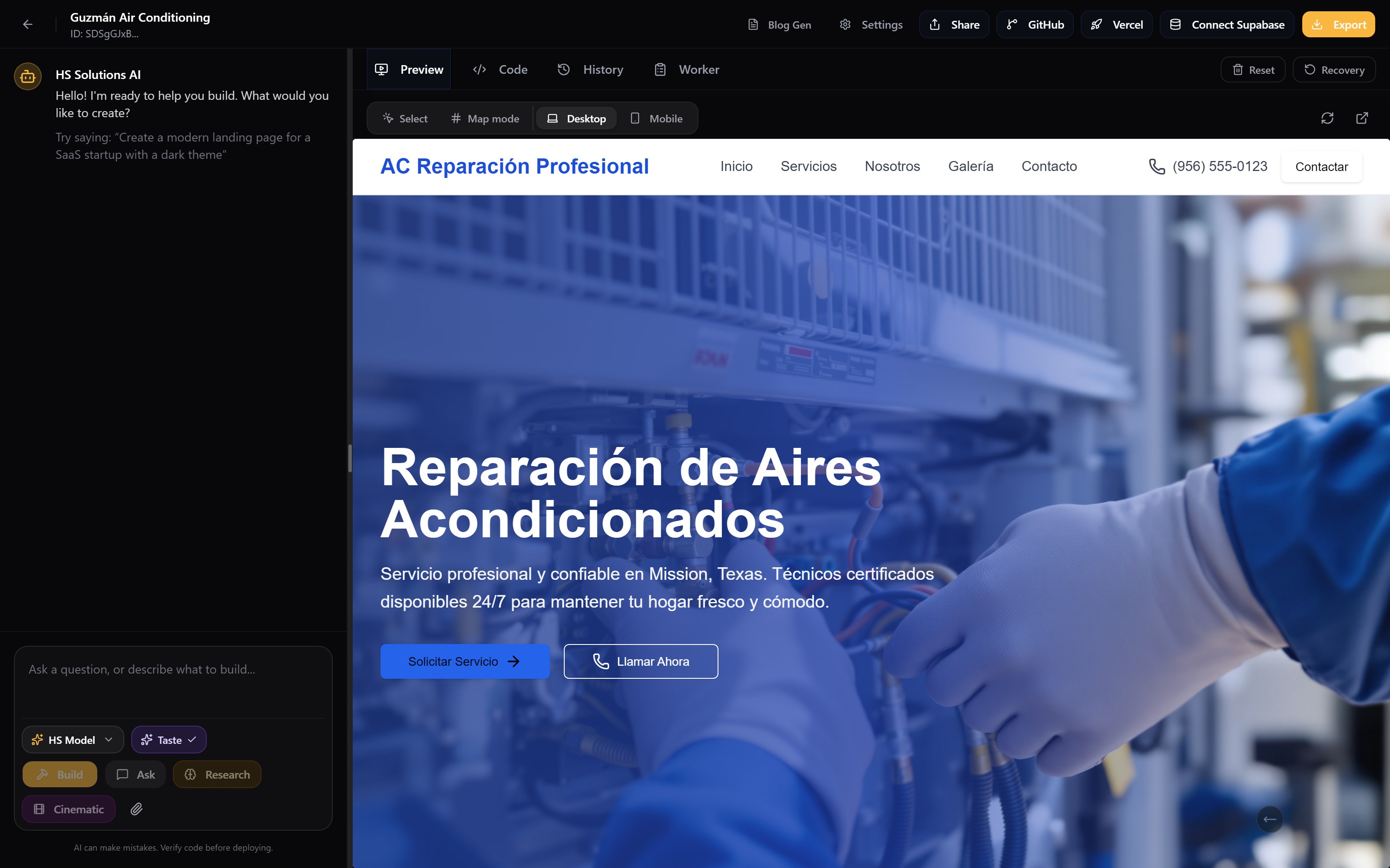 HS Solutions app and web builder