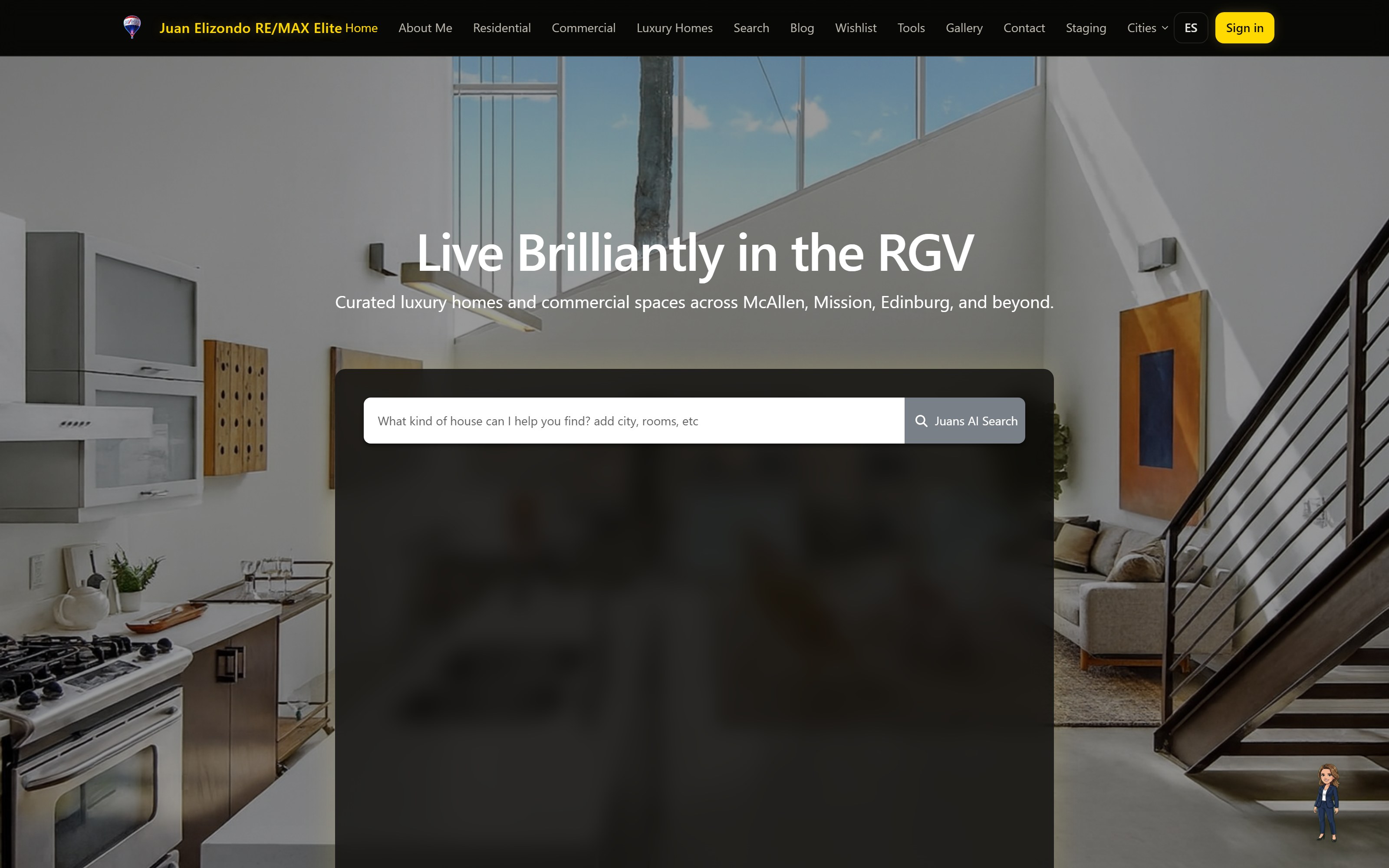 Luxury real estate website