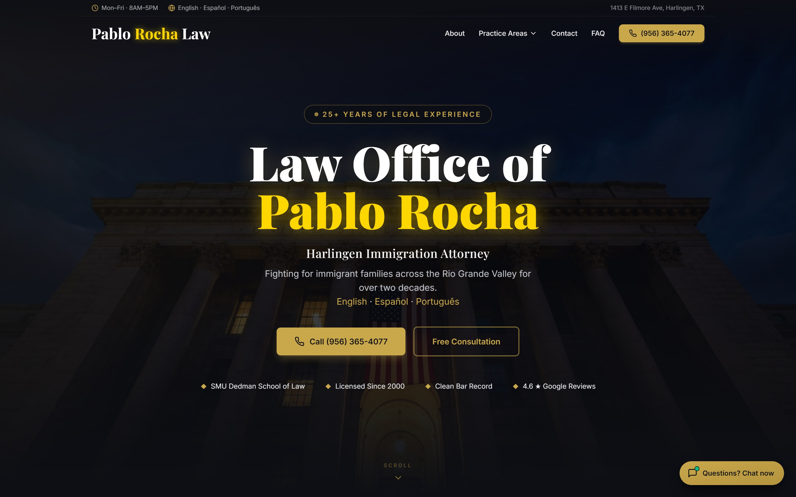 Immigration law firm website