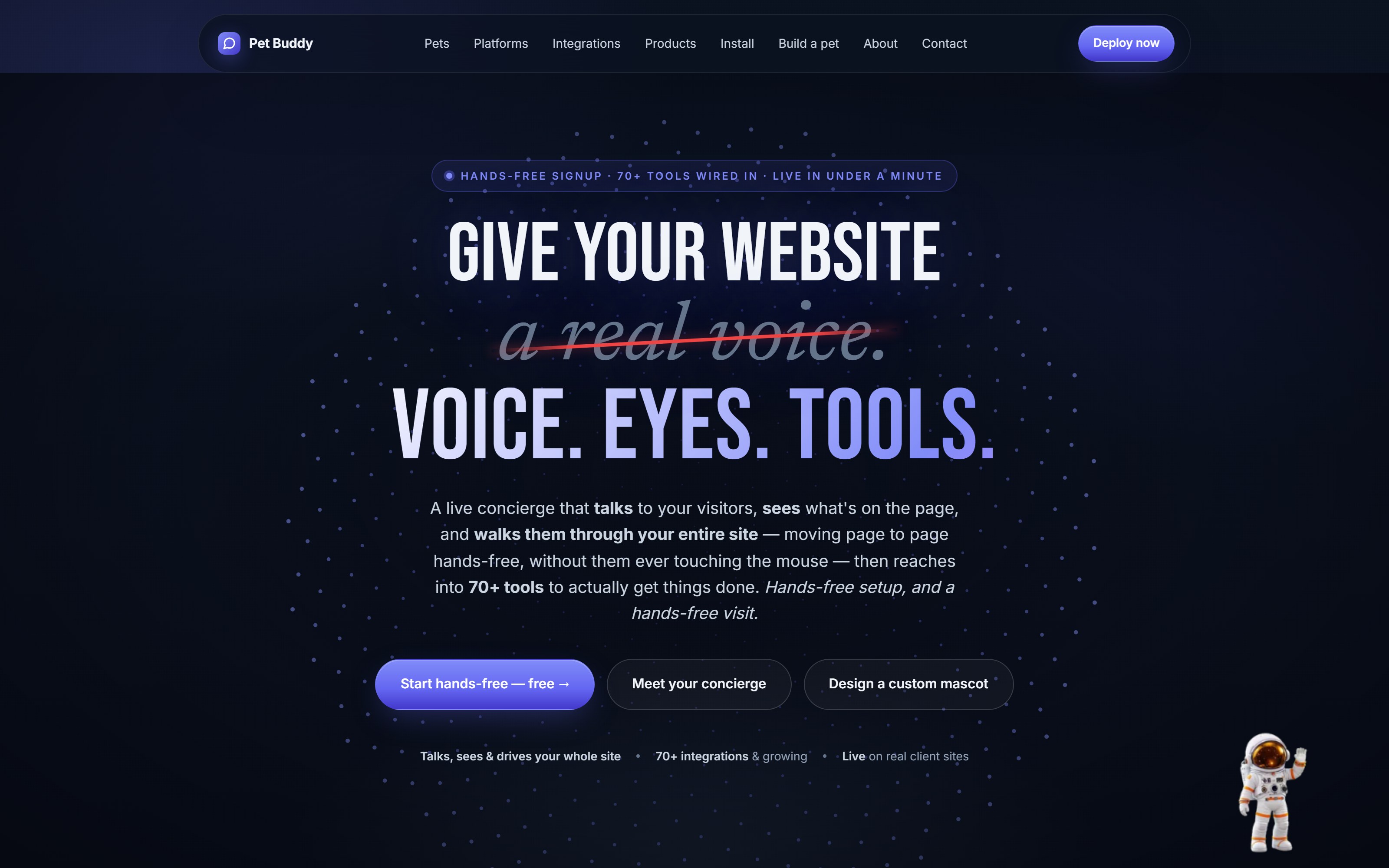 Pet Buddy voice concierge platform