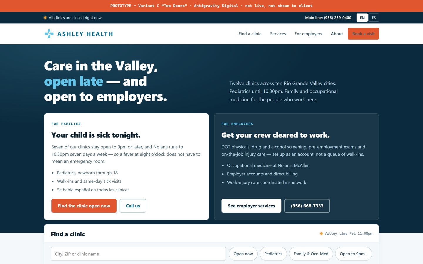 Ashley Health website