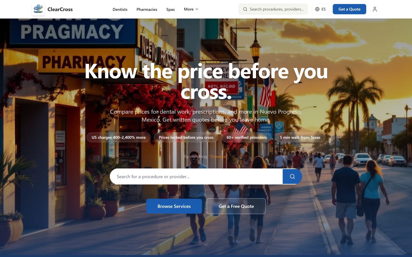 ClearCross Progreso website