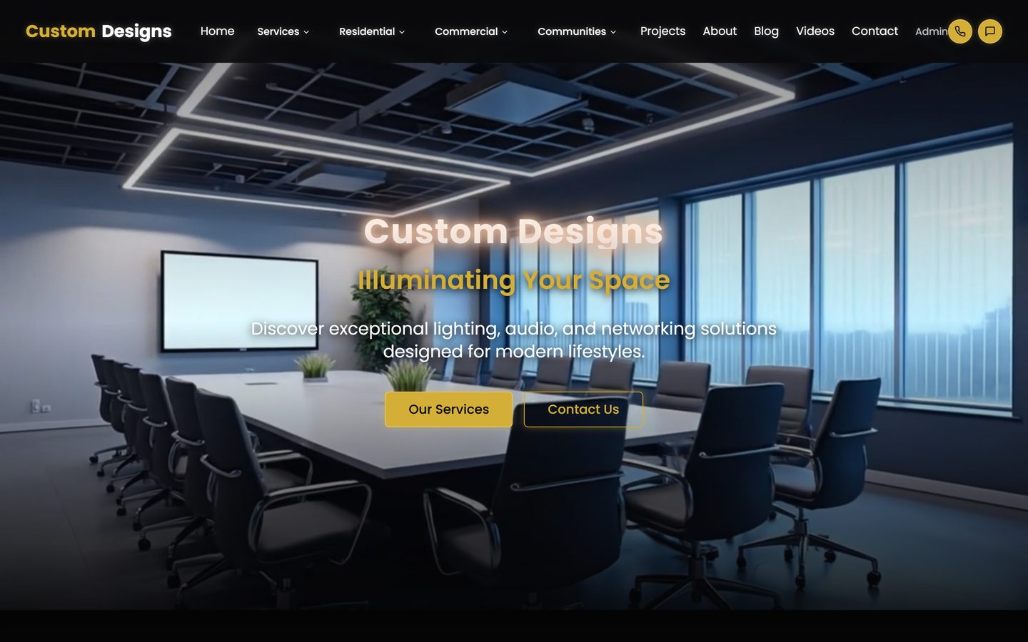 Custom Designs TX website