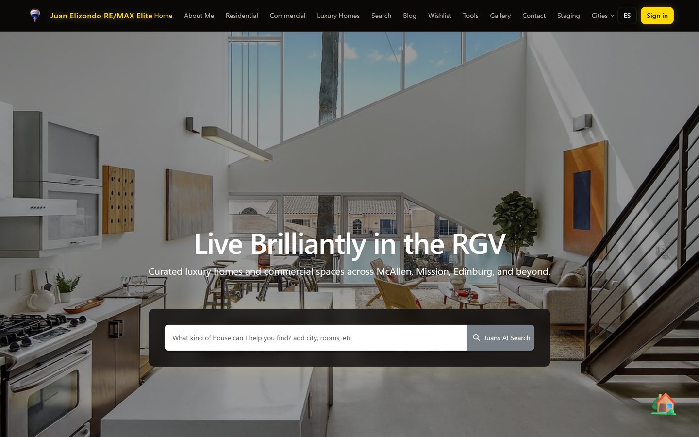Juan Elizondo Real Estate website