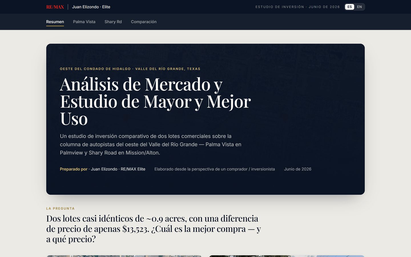 Land Analysis RGV website