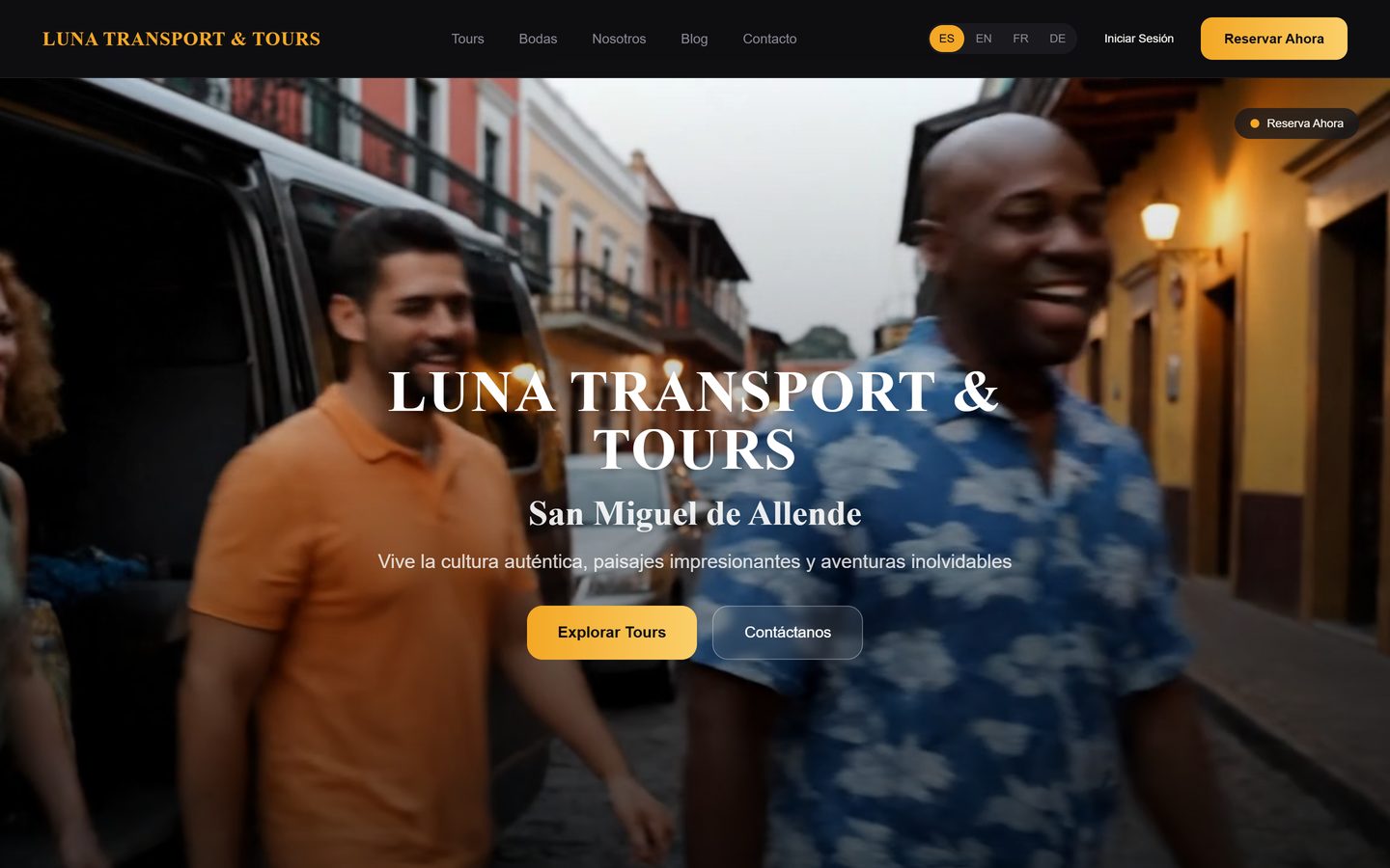 Luna Transportation & Tours website