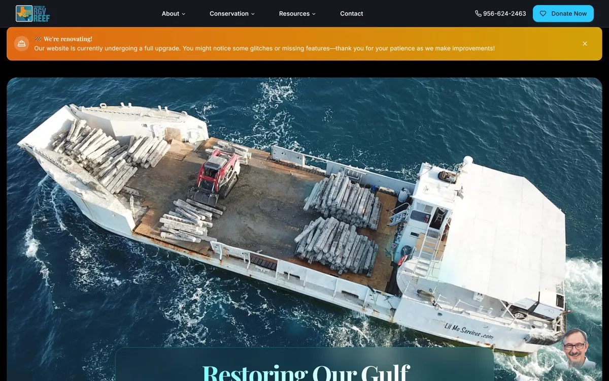 The RGV Reef website